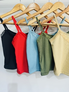 Top tiritas con puntilla - comprar online