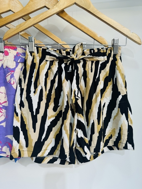 Short lino estampado dama - comprar online