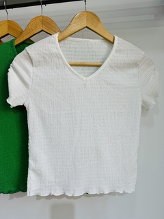 Top mangas cortas crepe cuello v (T. Aprox M/L) - comprar online