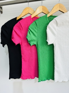 Top mangas cortas crepe cuello v (T. Aprox M/L)