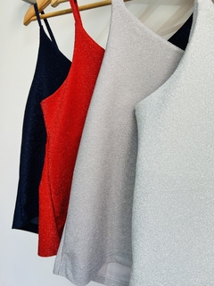 Musculosa lurex cuello v tiritas (T. Aprox M/L) en internet