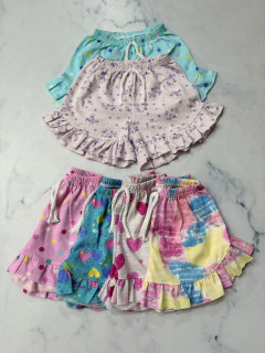 Short bebé algodón estampado NIÑA con volados en internet