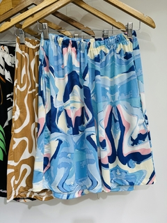 Bermuda seda fría estampada dama - comprar online