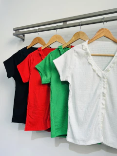 Remera crep volado central (T. Aprox M/L) - Avellaneda Mayorista Rosario