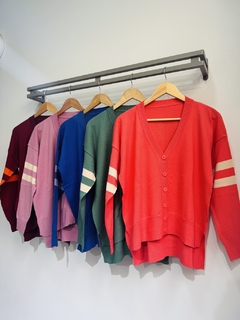 Cardigan bremer manga con detalle rayado (T. Aprox L/XL)