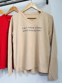 Remera M/L algodon CANT THROW (T. Aprox M/L) en internet