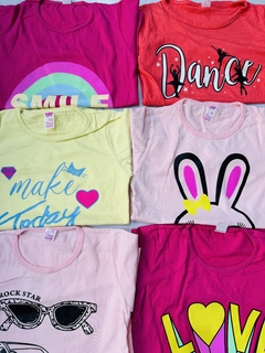 Remera algodón de niña con estampa - comprar online