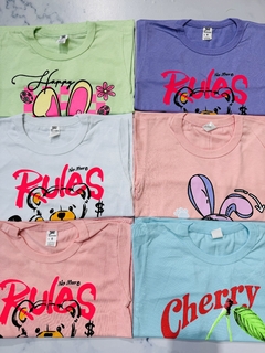 Remera de niña algodón con estampas varias - comprar online