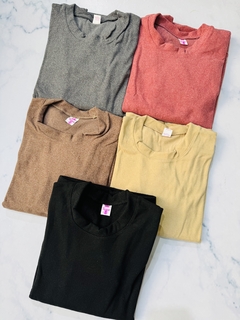 Buzo cuello redondo gamuzado con friza liso niño - comprar online