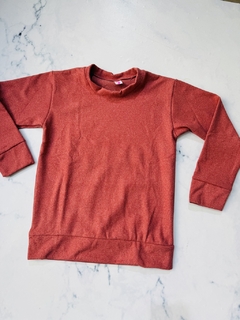 Buzo cuello redondo darlon con friza liso niña y niño - comprar online