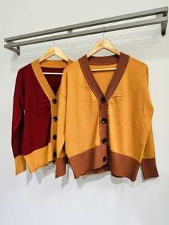 Cardigan de bremer combinado con botones (Talle Aprox. L/XL) - comprar online
