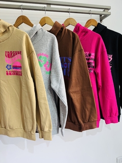 Buzo largo algodón con friza estampa en la espalda (Talle Aprox. L/XL) - comprar online