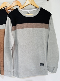 Sweater de adulto lanilla combinado - comprar online