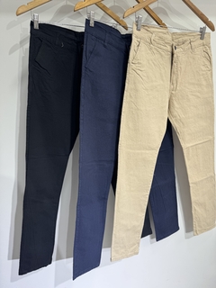 Jeans de gabardina adulto corte chino elastizado liso - comprar online