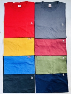 Remera cuello redondo adulto talle especial logo bordado - comprar online