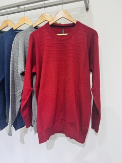 Sweater de lana cuello redondo liso adulto - Avellaneda Mayorista Rosario