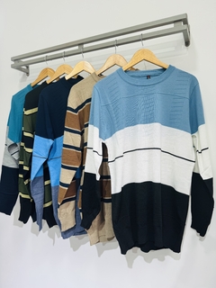 Sweater de lana adulto combinado - comprar online