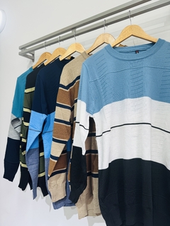 Sweater de lana adulto combinado - Avellaneda Mayorista Rosario