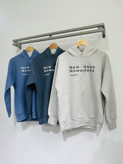 Buzo con capucha algodón con friza NEW DAYS (Talle Aprox. M/L) - comprar online