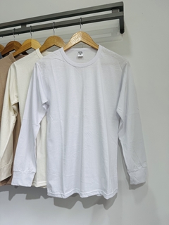 Remera de algodón lisa mangas largas adulto en internet