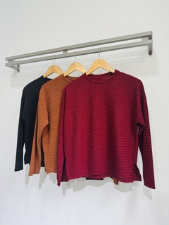 Sweater contrahilo de lanilla (Talle Aprox. M/L) - comprar online