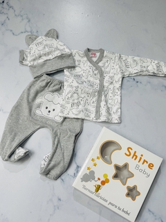 Conjunto de bebe recién nacido algodón estampado (Batita, ranita y gorrito) en internet