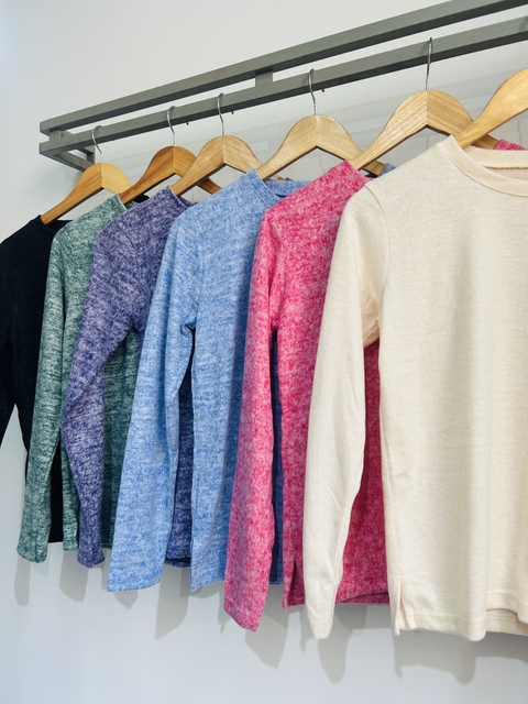 Sweater lanilla angora con tajito - comprar online