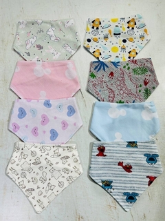 (PACK x2) Bandana de bebé algodón estampada