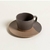 SET DE TAZA Y PLATO GRIS Y ARENA PANAL 200 ML