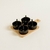 SET X 4 COPETINEROS CERAMICA NEGRA CON BASE BAMBOO Y CUCHARAS 28X20 CM en internet