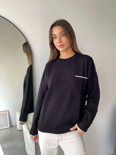 Sweater combinado de bremmer con bolsillo - MADDY - tienda online