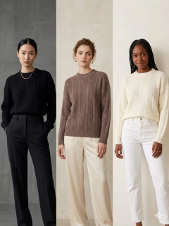 Sweater trenzado lana frizada - HEIDY en internet