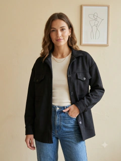 CAMISACO OVERSIZE DE GAMUZA - ISABELLA - tienda online