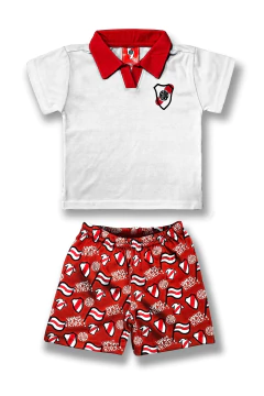 PIJAMA CUELLO V + SHORT RIVER - comprar online