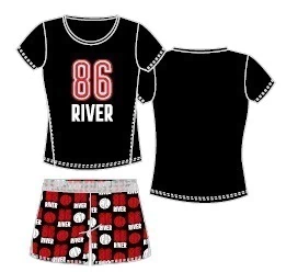 PIJAMA REMERA/SHORT MUJER RIVER