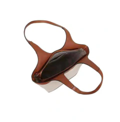 Bolso tote suela combinado con cierre - comprar online