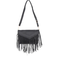Cartera con flecos y correa ajustable