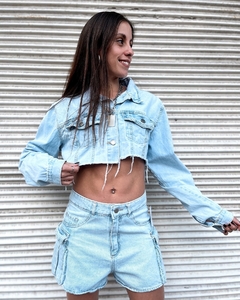 Campera crop Denim - comprar online