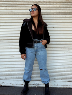Bomber gamuzada con abrigo - poccha showroom