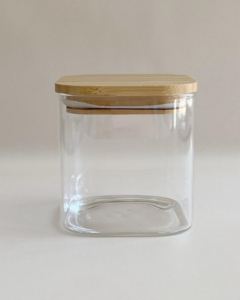 Imagen de FRASCO BAJO 10 cm x 10 cm x 10cm (11 cm con tapa)