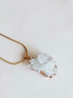 Dije drusa de cuarzo blanco - tienda online