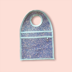 BOLSA DE AUTO GLITTER CELESTE - comprar online