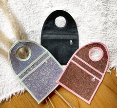 BOLSA DE AUTO GLITTER CELESTE en internet