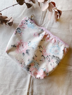 Neceser gabardina rosas vintage