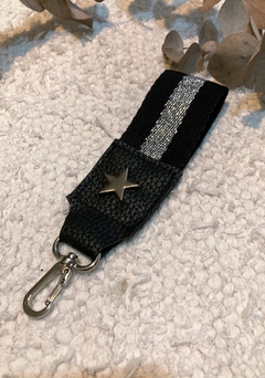 Llavero corto Lurex negro