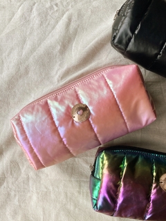 Cartuchera puffer rosa