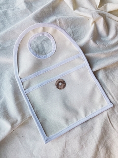 BOLSA DE AUTO BRILLANTINA BLANCA