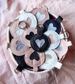 Llavero Cuore rosa-glitter negro - comprar online