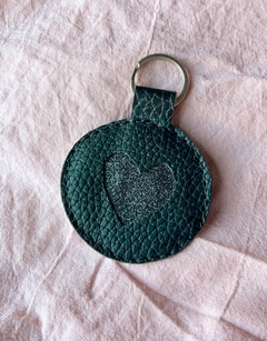 Llavero Cuore negro-glitter