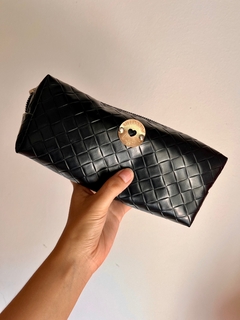 Cartuchera negra trenzada - comprar online